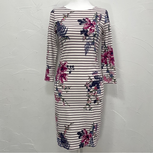 Joules Riviera Harvest Floral Plum Stripe Dress - Picture 5 of 16